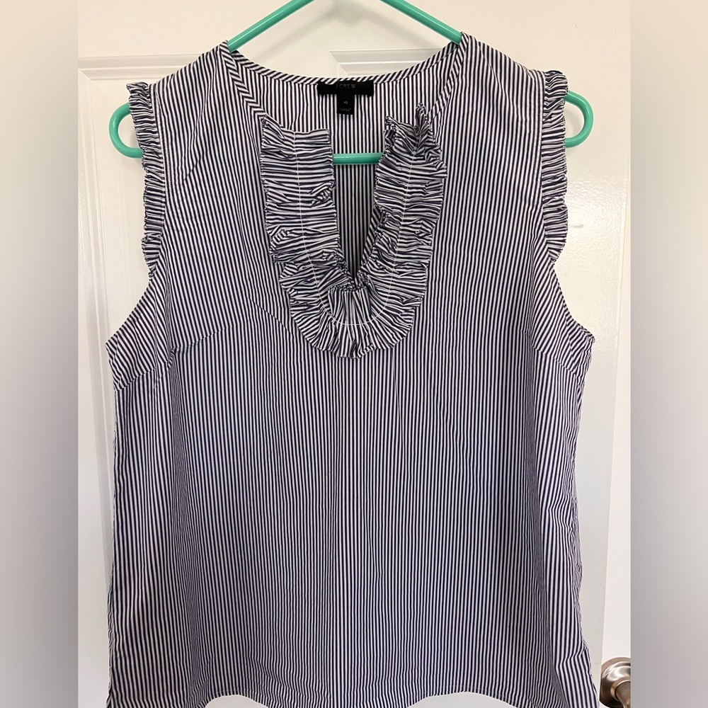 Sleeveless J.crew with Ruffles